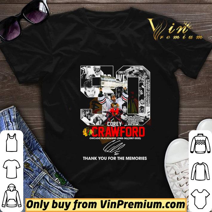 Corey Crawford Chicago Blackhawks thank you for the memories shirt sweater