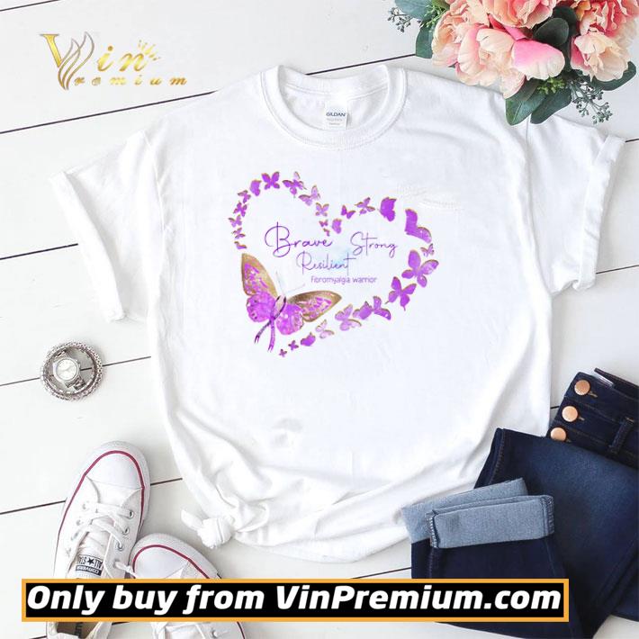 Butterfly Heart Brave Strong Resilient Fibromyalgia Warrior shirt sweater