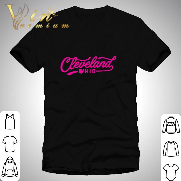 Special Edition Pink Cleveland Script Icons shirt