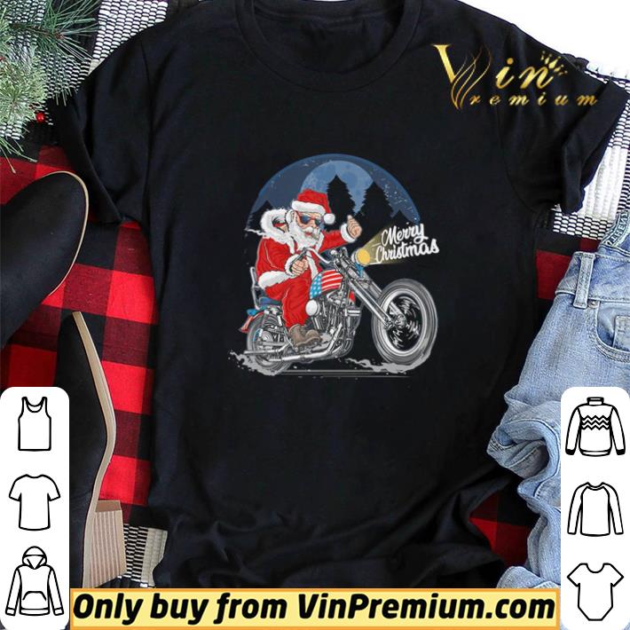 Biker gift rides Motorcycle Merry Christmas shirt sweater