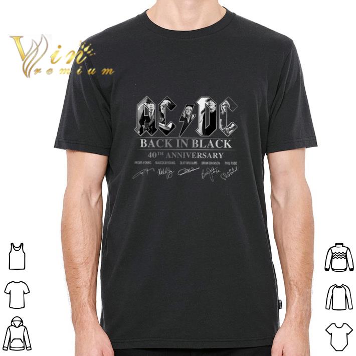 Awesome Ac Dc Back In Black 40th Anniversary Signature tshirt sweatshirt