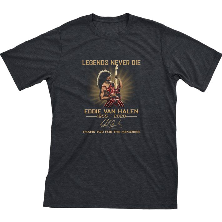 Pretty Legends Never Die Eddie Van Halen 1955 2020 Signature Thank You For The Memories tshirt sweatshirt