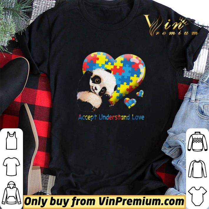 Official Panda Heart Autism Accept Understand Love shirt sweater