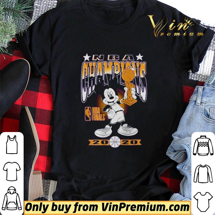 Los Angeles Lakers Junk Food 2020 NBA Finals Champions Mickey Trophy shirt sweater