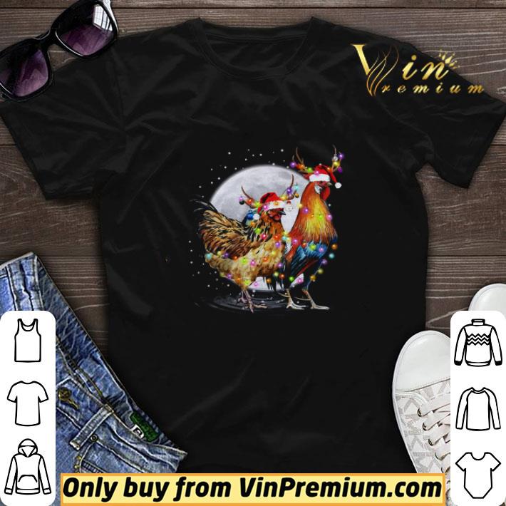 Chicken Light Merry Christmas shirt sweater