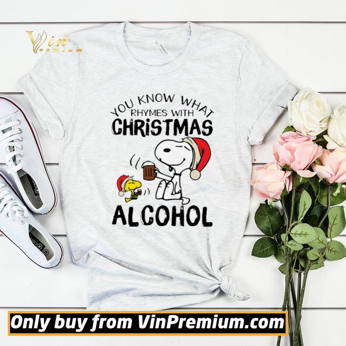 Snoopy And Woodstock You Know What Rhymes With Christmas Alcohol shirt sweater ea6eafb6 snoopy and woodstock you know what rhymes with christmas alcohol shirt sweater 4 - Snoopy And Woodstock You Know What Rhymes With Christmas Alcohol shirt sweater