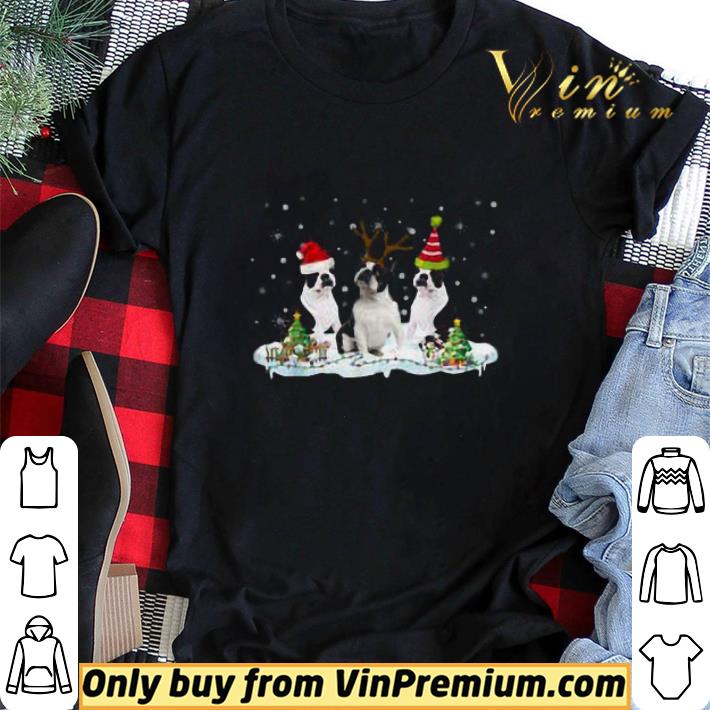 Merry Christmas Boston Terrier Santa Dog shirt sweater