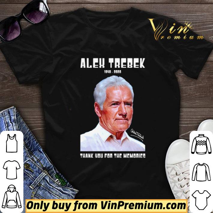 Alex Trebek 1940 2020 thank you for the memories signature shirt sweater