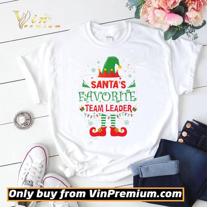 Elf Santa's Favorite Team Leader Happy Merry Christmas shirt sweater