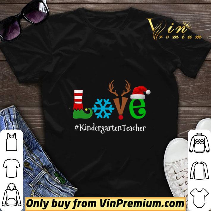 Love Snow Elf Reindeer Kindergarten Teacher Christmas shirt sweater