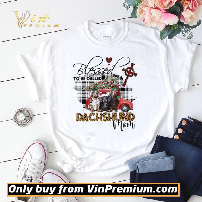 Blessed To Be Called Dachshund Mom Merry Christmas shirt sweater