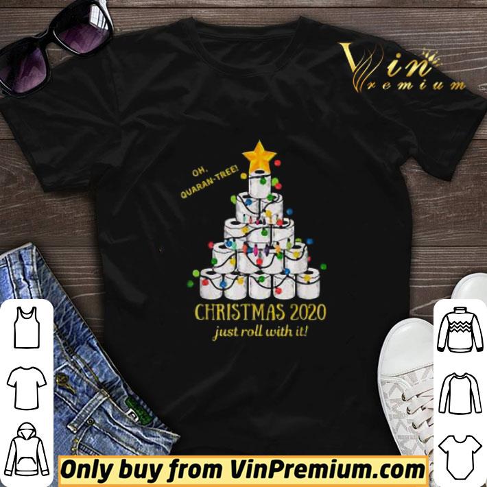 Quarantine 2020 Just Roll With It Christmas Toilet Paper Tree shirt sweater