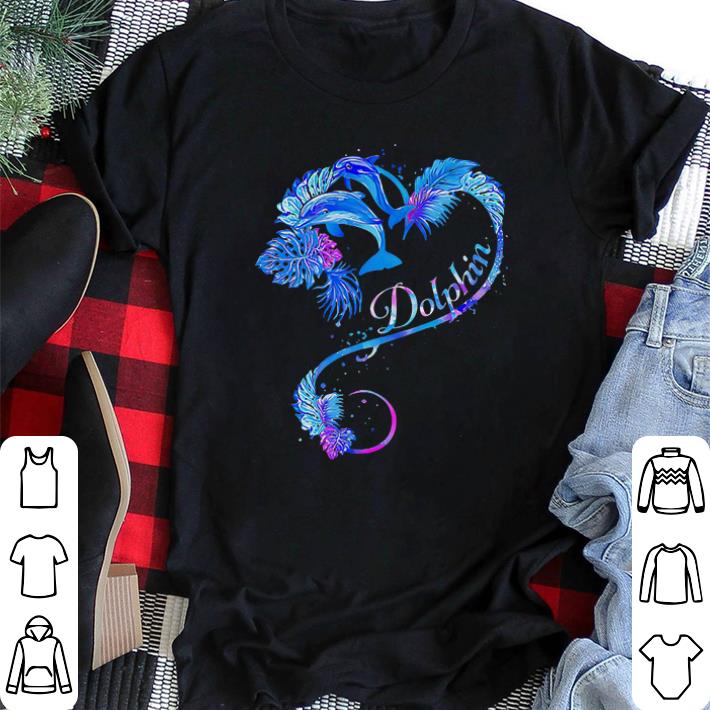Awesome Dolphin Heart Colorful shirt sweater