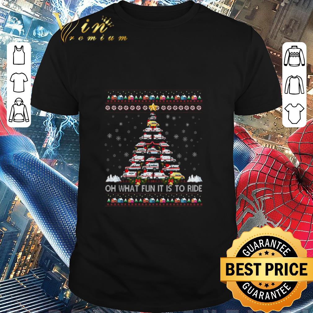 Pretty Ambulance Oh What Fun It Is To Ride Ugly Christmas Tree Sweater shirt