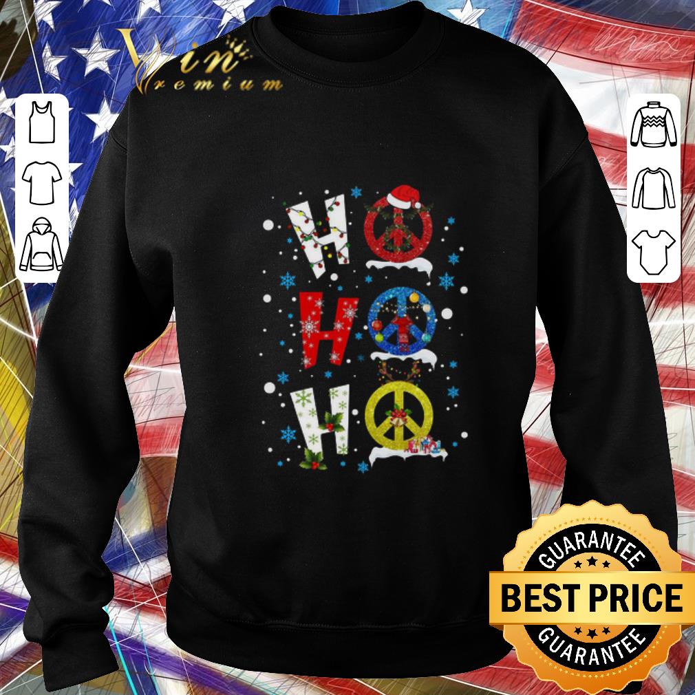 2ee25d4b nice ho ho ho peace symbols merry christmas sweater shirt 4 - Nice Ho Ho Ho Peace Symbols Merry Christmas Sweater shirt