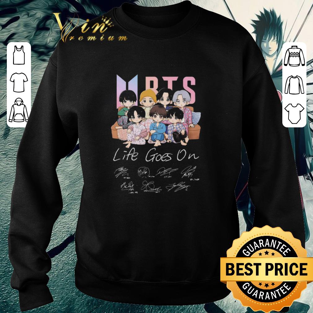 Funny BTS Life Goes On Signatures shirt 4325bbc5 funny bts life goes on signatures shirt 4 - Funny BTS Life Goes On Signatures shirt