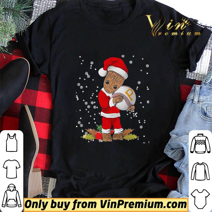 Santa Baby Groot Hug Pittsburgh Pirates Christmas shirt sweater