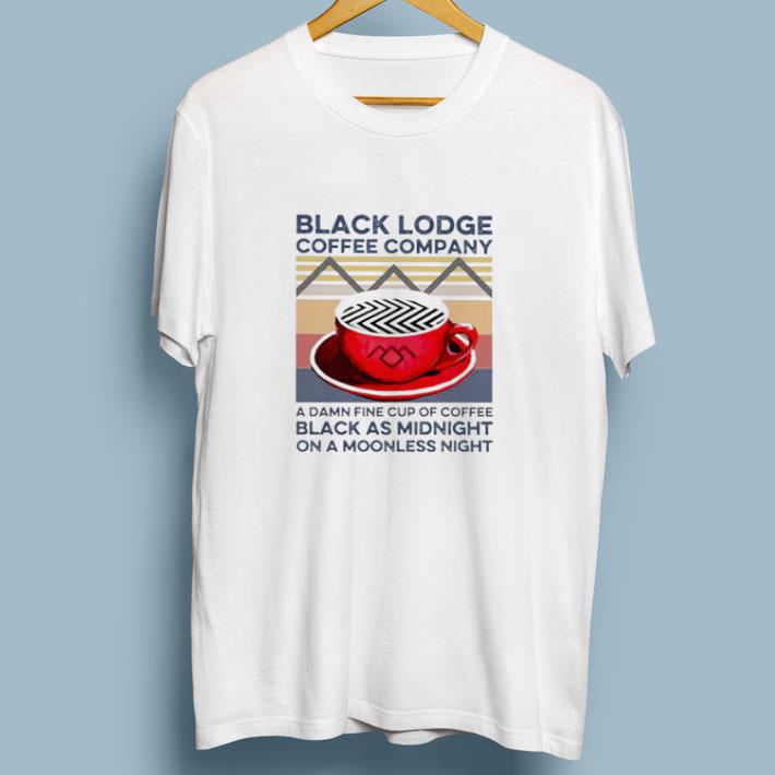 Hot Vintage Black Lodge Coffee Company A Damnfine Cup Of Coffee Black As Midnight On A Moonless Night tshirt sweater