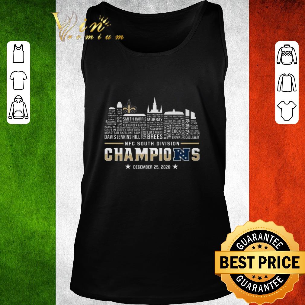 Official NFC South Division Champions New Orleans Saints December 25 2020 shirt