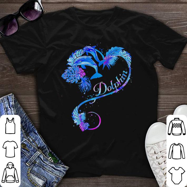 Awesome Dolphin Heart Colorful shirt sweater