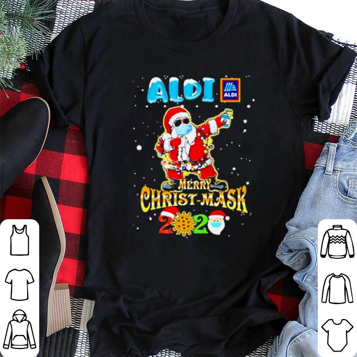 Awesome santa claus dabbing aldi merry christmas mask 2020 covid19 shirt sweater