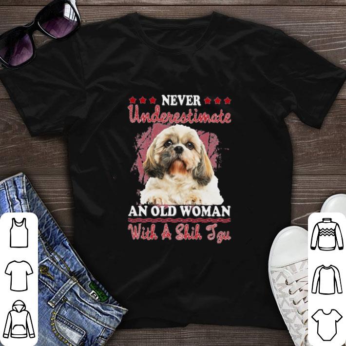 Awesome Never underestimate an old woman with a Shih Tzu shirt sweater
