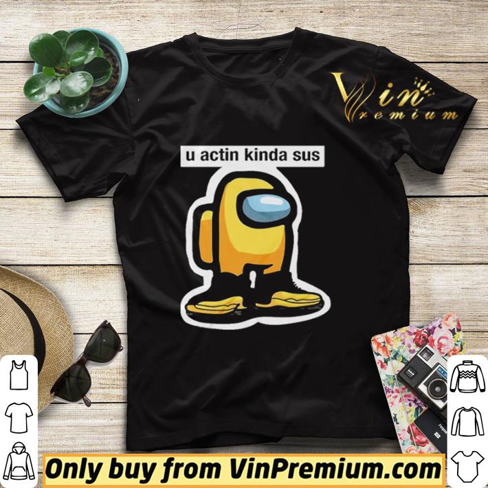 u actin kinda sus among yellow and black jordan 12 shirt sweater b2c73040 u actin kinda sus among yellow and black jordan 12 shirt sweater 4 - u actin kinda sus among yellow and black jordan 12 shirt sweater