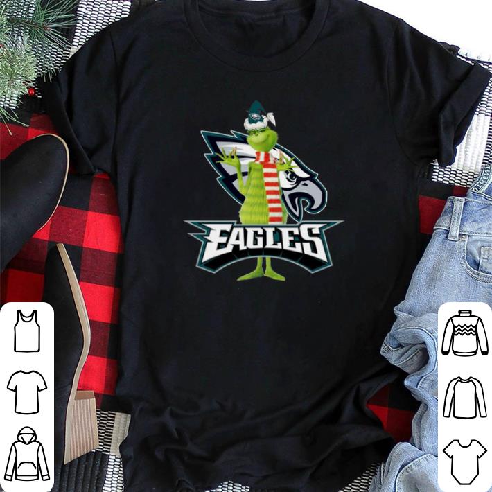 Hot The Grinch Philadelphia Eagles Christmas shirt sweater