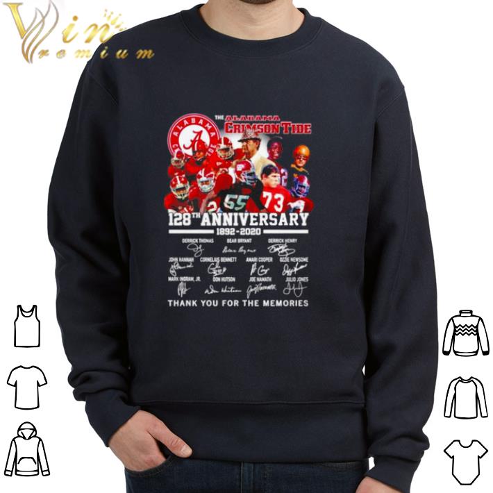 Hot Alabama Crimson Tide 128th anniversary 1892 2021 thank you for the memories signatures tshirt sweatshirt e1d7164a hot alabama crimson tide 128th anniversary 1892 2021 thank you for the memories signatures tshirt sweatshirt 4 - Hot Alabama Crimson Tide 128th anniversary 1892 2021 thank you for the memories signatures tshirt sweatshirt