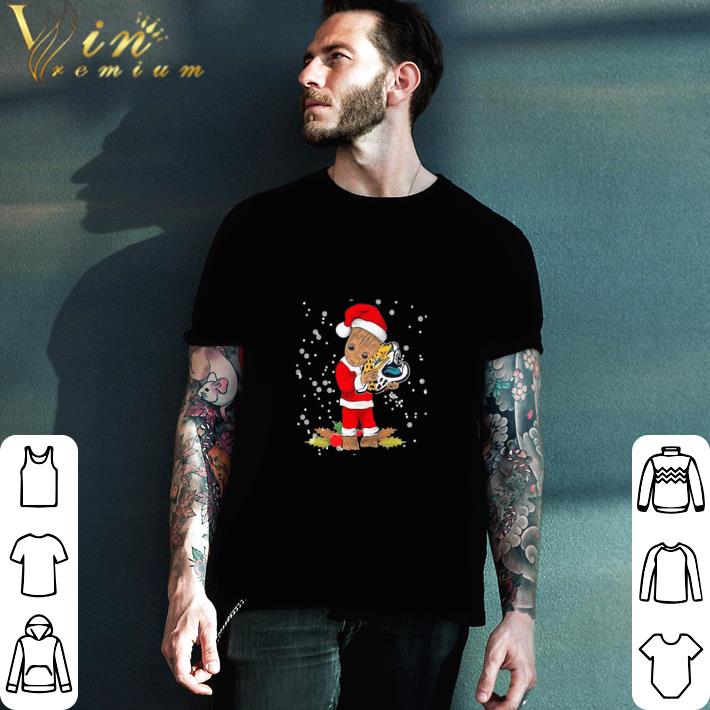 Pretty Santa Baby Groot Hug Jacksonville Jaguars Christmas tshirt sweatshirt
