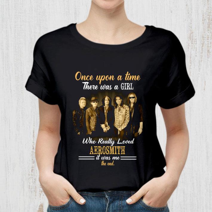 Official Once upon a time there was a girl who really loved Aerosmith band member shirt