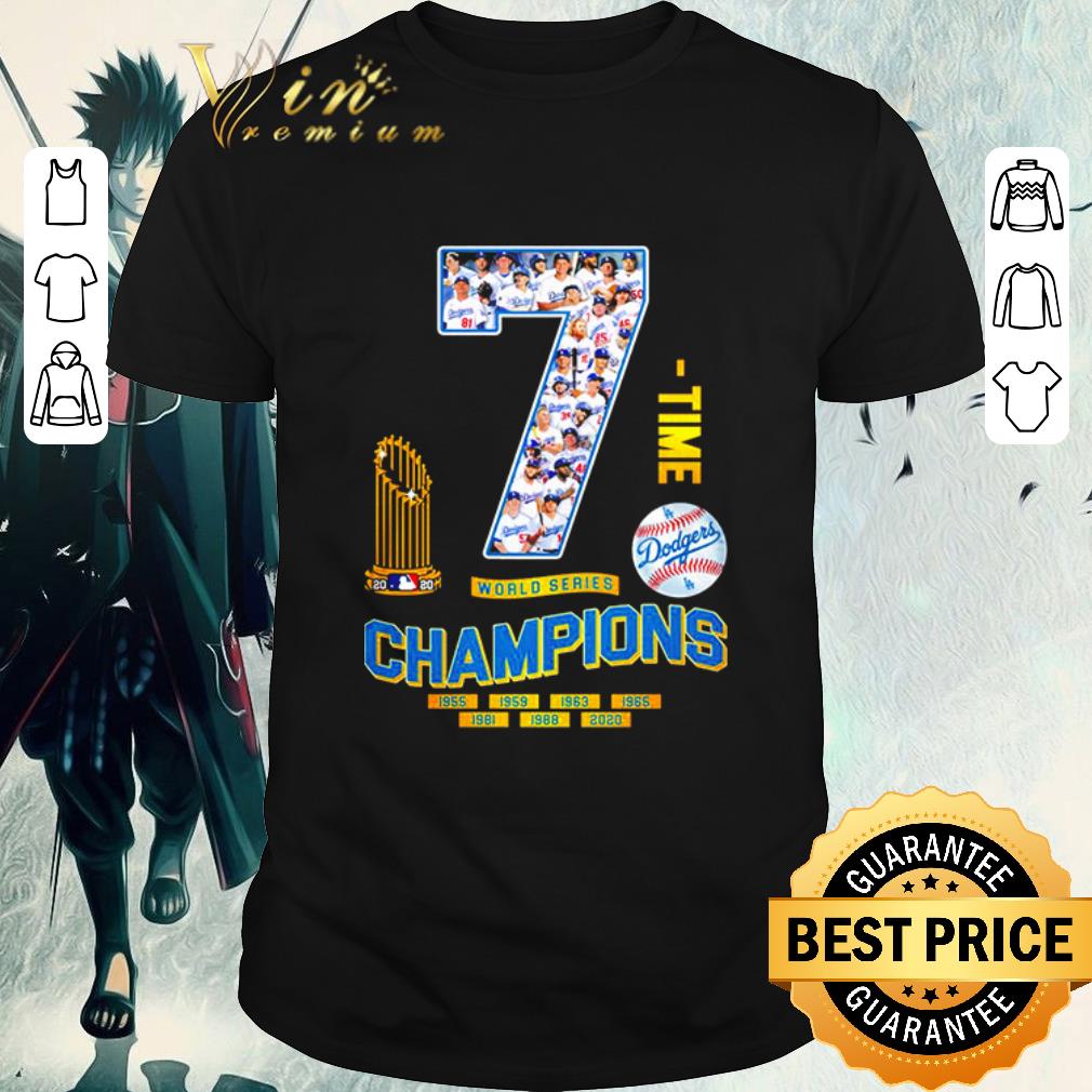 Official Los Angeles Dodgers 7 time world series champions 1955-2020 shirt
