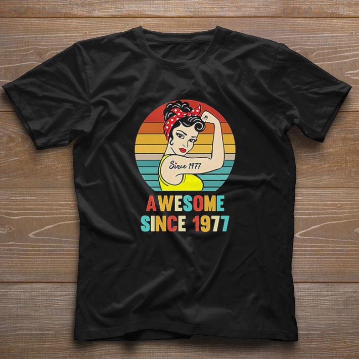 Pretty Strong Girl Tattoo Vintage Since 1977 Retro shirt