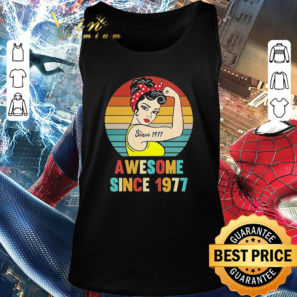 Top Strong Girl Tattoo Vintage Since 1977 Retro shirt