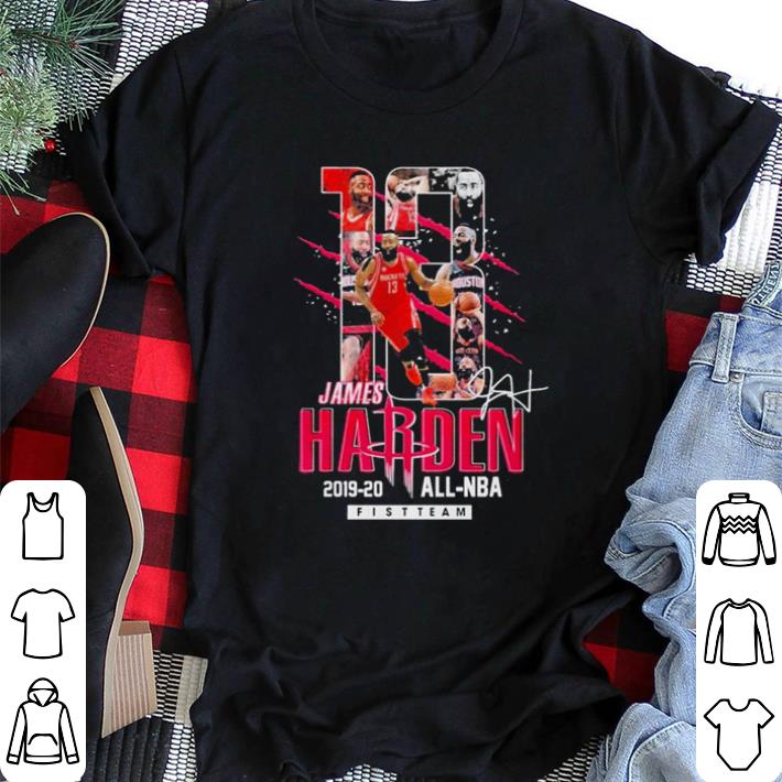 Awesome 13 James Harden Rockets 2019 2020 all NBA fistteam signature shirt sweater