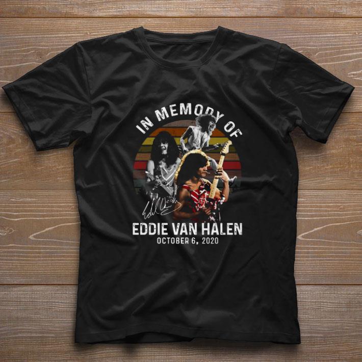 Funny Vintage In Memory Of Eddie Van Halen Signature October 6 2020 shirt