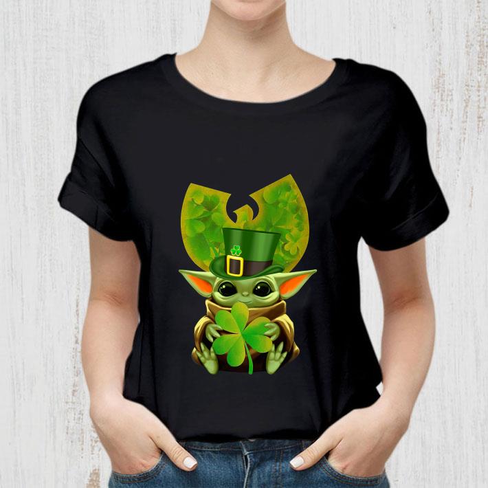 Hot Baby Yoda Irish Wu Tang Logo Happy St Patricks Day shirt