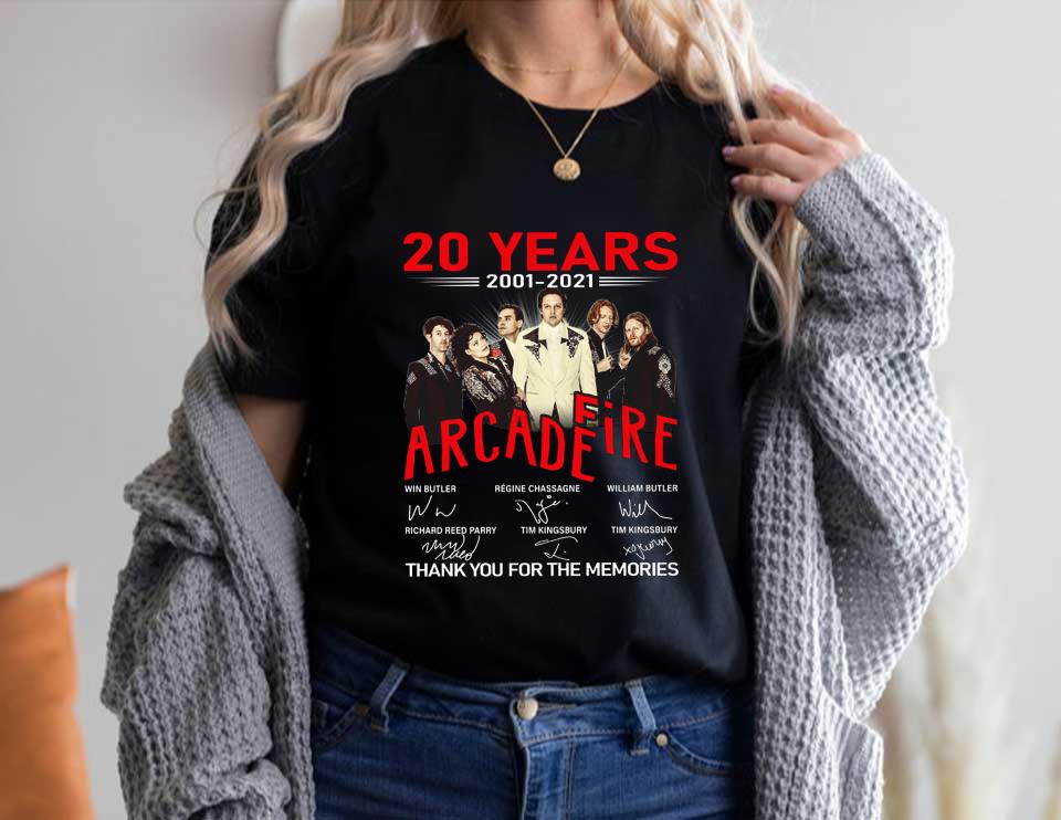 20 Years 2001 2021 Arcade Fire Thank You For The Memories Shirt, Arcade Fire Shirt Shirt