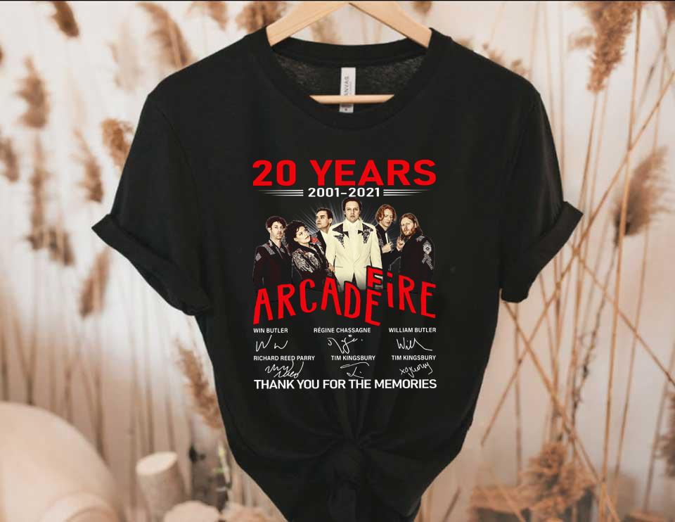 20 Years 2001 2021 Arcade Fire Thank You For The Memories Shirt, Arcade Fire Shirt Shirt