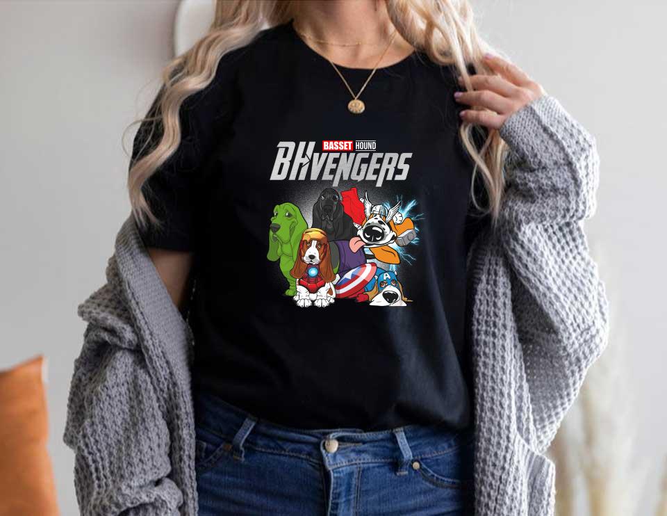 Basset Hound Dog Marvel Shirt, Basset Hound Bhvengers Marvel Avengers Endgame Shirt, Bhvengers Shirt