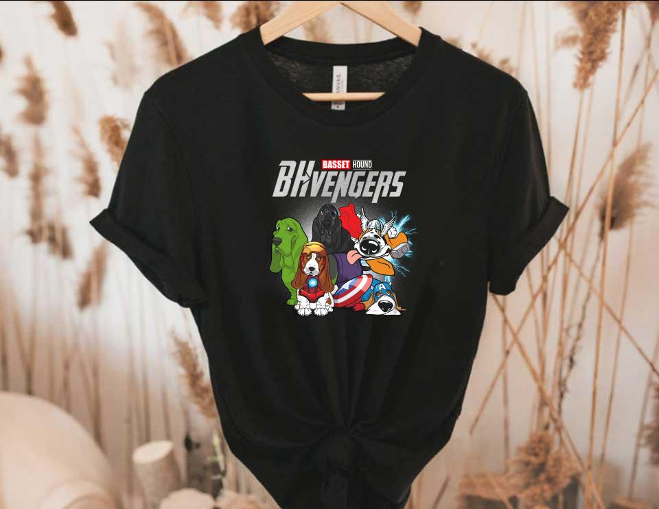 Basset Hound Dog Marvel Shirt, Basset Hound Bhvengers Marvel Avengers Endgame Shirt, Bhvengers Shirt