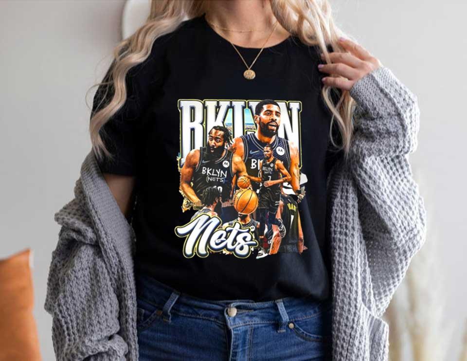 Brooklyn Nets Printed Graphic Tee Shirt, Basketball Brooklyn Nets Shirt, Nba Brooklyn Nets Shirt