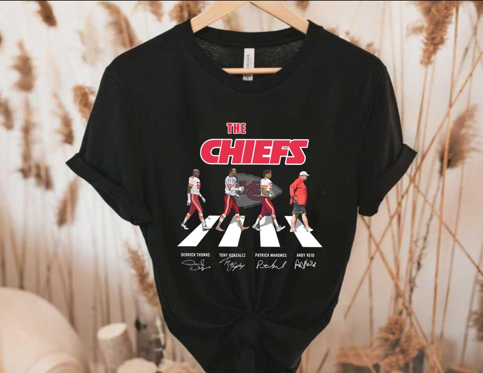 Chiefs Abbey Road Shirt, The Kansan Chiefs City Walking Shirt, The Chiefs Abbey Road Signatures Shirt