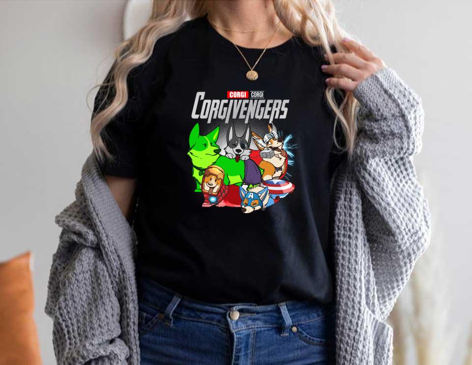 Corgivengers Shirt, Dog Corgi Marvel Shirt, Corgi Corgivengers Marvel Avengers Endgame Shirt
