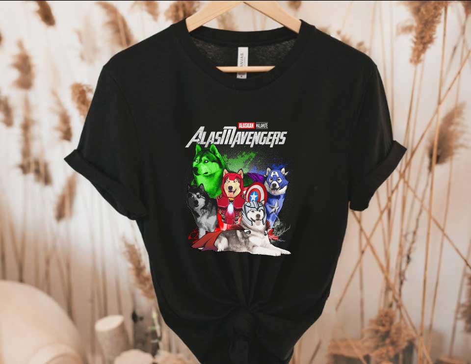 Dog Alaskan Marvel Shirt, Alasmavengers Shirt, Marvel Avengers Endgame Alaskan Malamute Alasmavengers Shirt