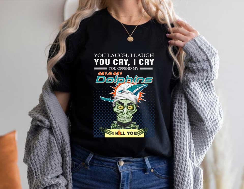 Jeff Dunham You Laugh I Laugh You Offend My Miami Dolphins I Kill You Shirt, Jeff Dunham Achmed Miami Dolphins Shirt