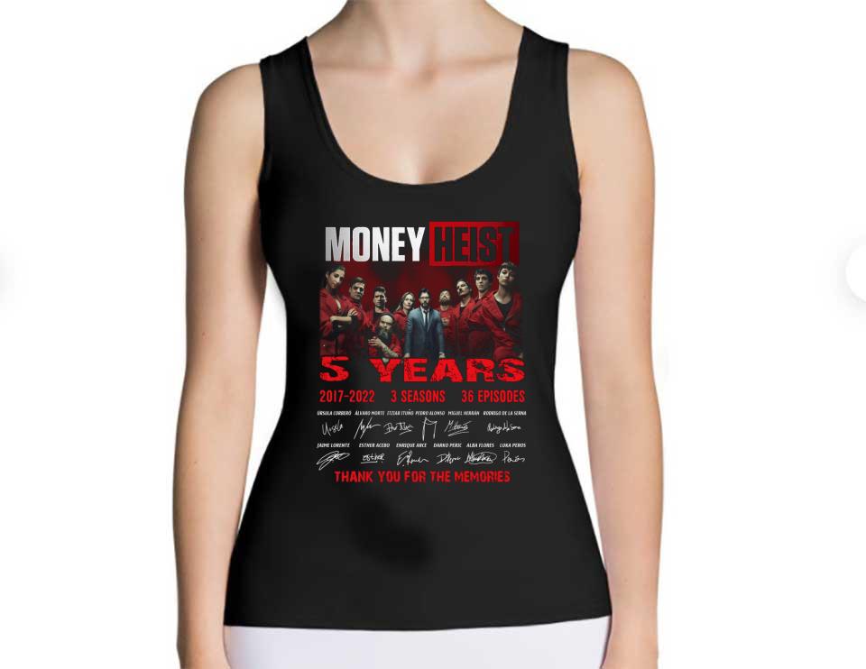 Money Heist Shirt, Money Heist 5 Years 2017 2022 3 Season 36 Episodes Thank You For The Memories Signatures Shirt Money Heist Shirt Money Heist 5 Years 2017 2022 3 Season 36 Episodes Thank You For The Memories Signatures Shirt 4 - Money Heist Shirt, Money Heist 5 Years 2017 2022 3 Season 36 Episodes Thank You For The Memories Signatures Shirt
