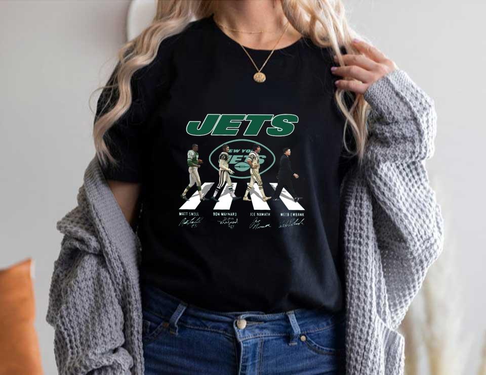 New York Jets Walking Shirt, New York Jets Abbey Road Signatures Shirt