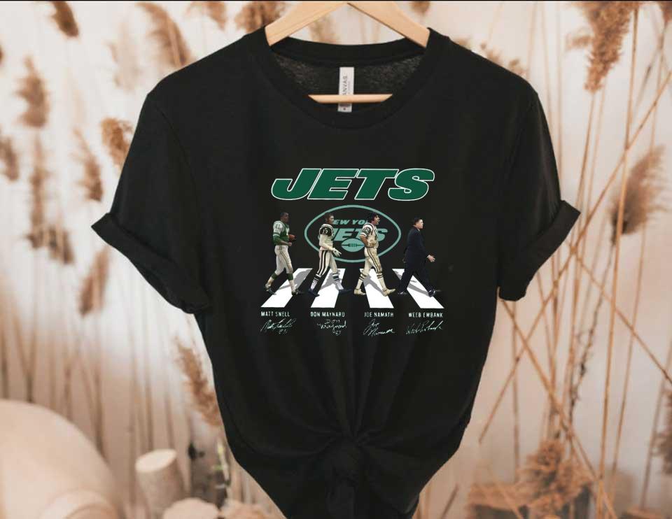 New York Jets Walking Shirt, New York Jets Abbey Road Signatures Shirt