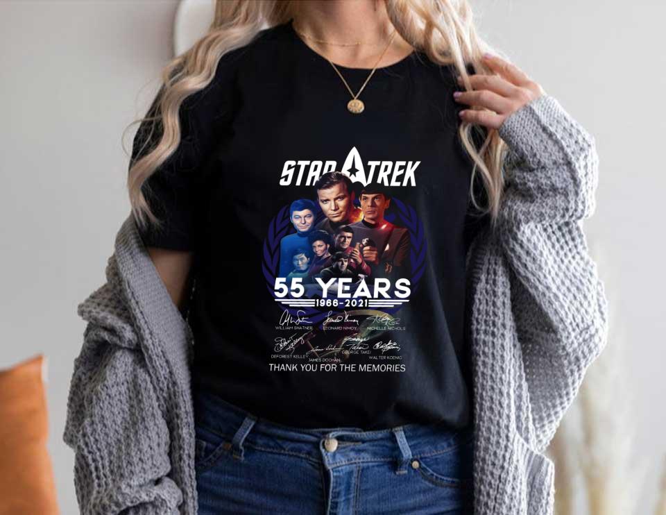 Star Trek 55 Years 1966 2021 Thank You For The Memories Signatures Shirt, Star Trek 55 Years Shirt